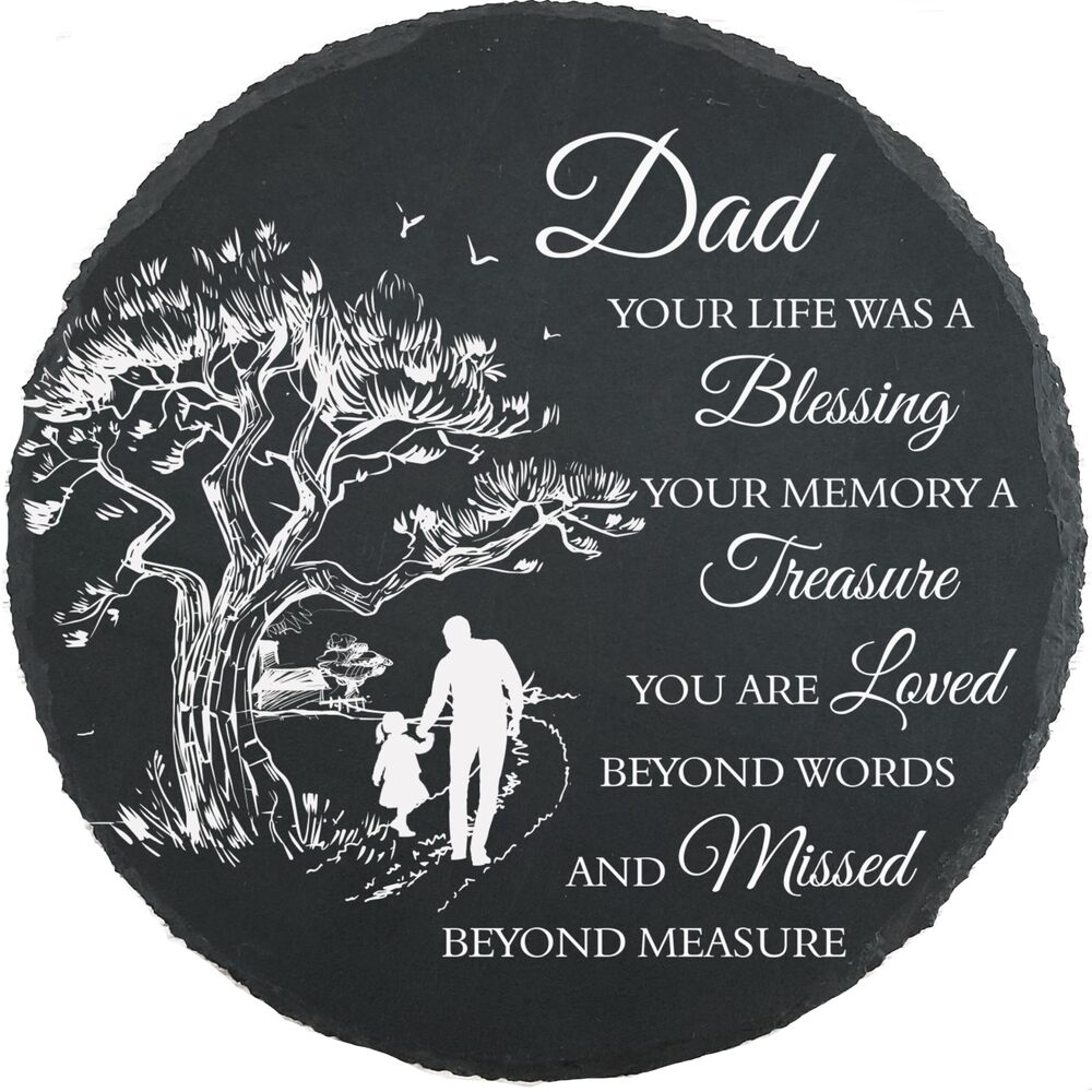 3864 Dad Memorial Stone Memorial Gifts for Loss of Father for Daughter in